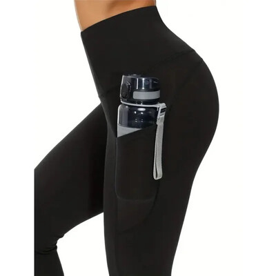 Magas derekú jóga leggings zsebbel női leggings Seamless Fitness magas rugalmas divatos csípőemelő karcsú edzőnadrág