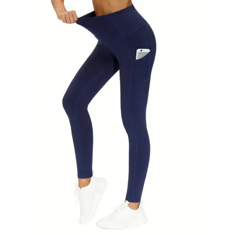 Magas derekú jóga leggings zsebbel női leggings Seamless Fitness magas rugalmas divatos csípőemelő karcsú edzőnadrág