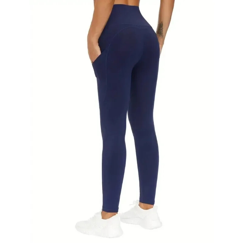 Magas derekú jóga leggings zsebbel női leggings Seamless Fitness magas rugalmas divatos csípőemelő karcsú edzőnadrág