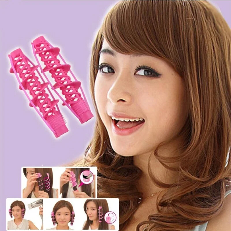 2 buc/set role de păr Magic Spiral Curling Instrument de bricolaj Îngrijirea părului Frizerie Fără căldură Fără clipă Ondule de stilare role role de păr