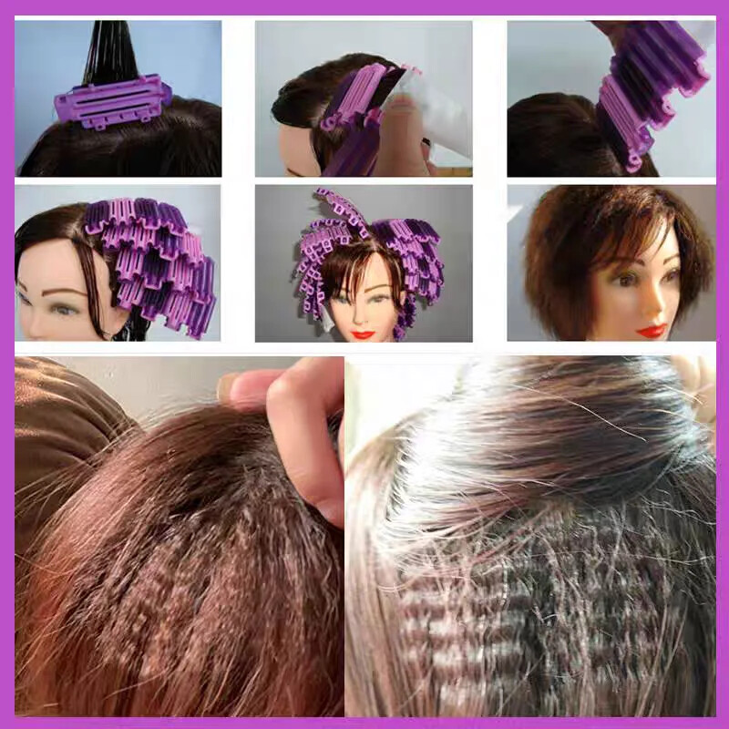 20 buc Reutilizabil Agrafă de păr Perm Porumb Curl Tijă Wave Păr cleme pufoase Coafuri DIY ondulator Instrumente de styling Formers Flexibil