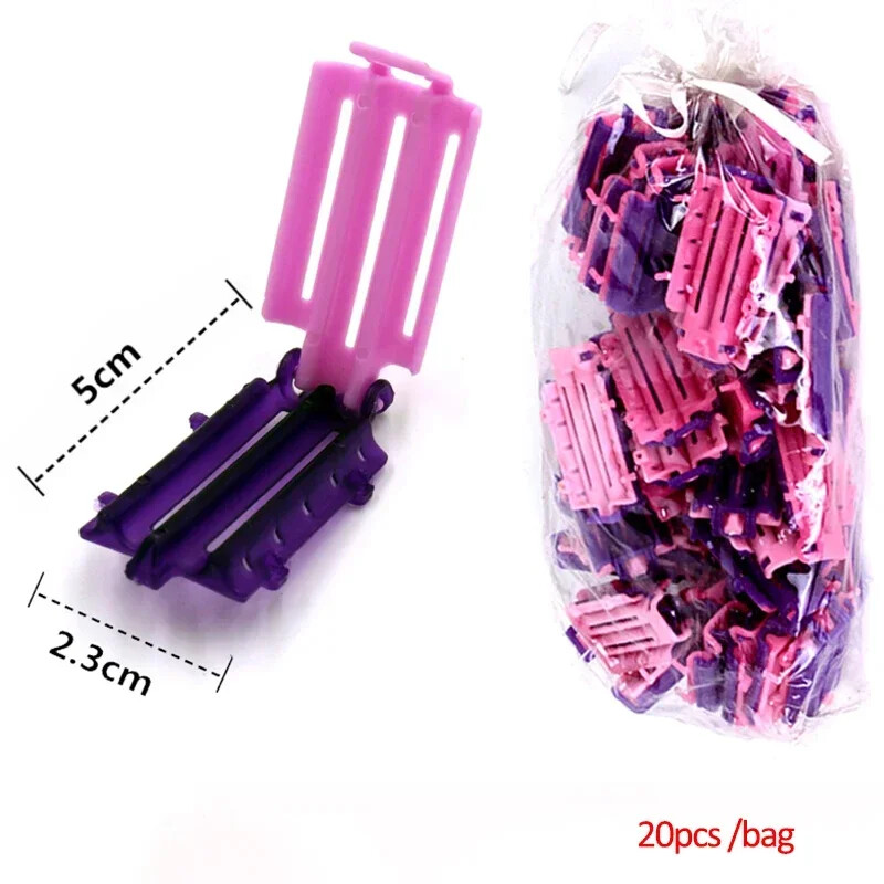 20 buc Reutilizabil Agrafă de păr Perm Porumb Curl Tijă Wave Păr cleme pufoase Coafuri DIY ondulator Instrumente de styling Formers Flexibil