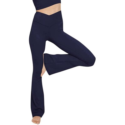 Pantaloni de yoga cu picioare late cu talie înaltă pentru femei Colanți de antrenament de fitness fără sudură Pantaloni de sport de gimnastică Pantaloni casual de slăbit