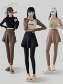 2024 Nou în fustă pantaloni fals două piese femei rechin jambiere populare modelare yoga fitness fără sudură sport jambiere femeie îmbrăcăminte