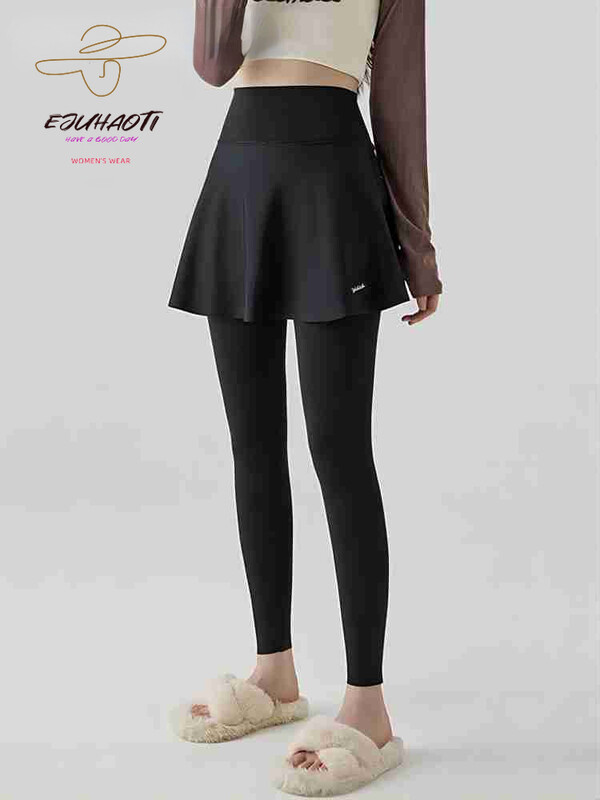 2024 Nou în fustă pantaloni fals două piese femei rechin jambiere populare modelare yoga fitness fără sudură sport jambiere femeie îmbrăcăminte
