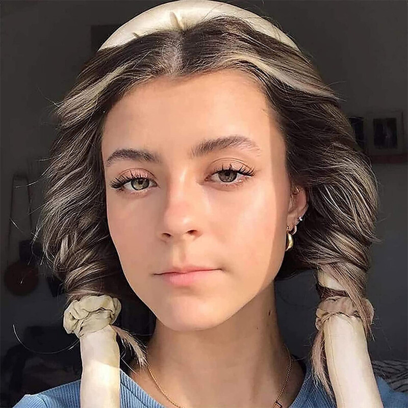 Mīkstie matu ruļļi Lazy Heatless kērlinga stieņa galvas saite Lente mati zīds bez siltuma miega mīksts ruļļi sieviešu matu veidošanas rīks