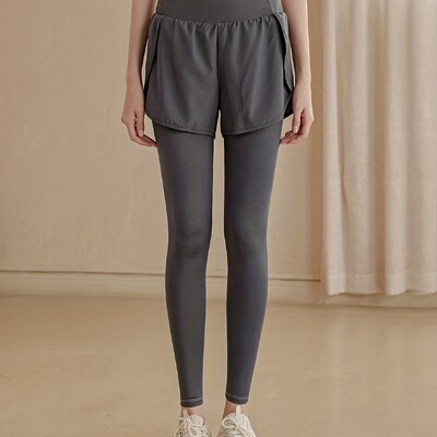 Jambiere sport de damă cu talie înaltă, care elimină umezeala, cu buzunar - Îmbrăcăminte activă durabilă, non-transparentă pentru primăvară/toamnă