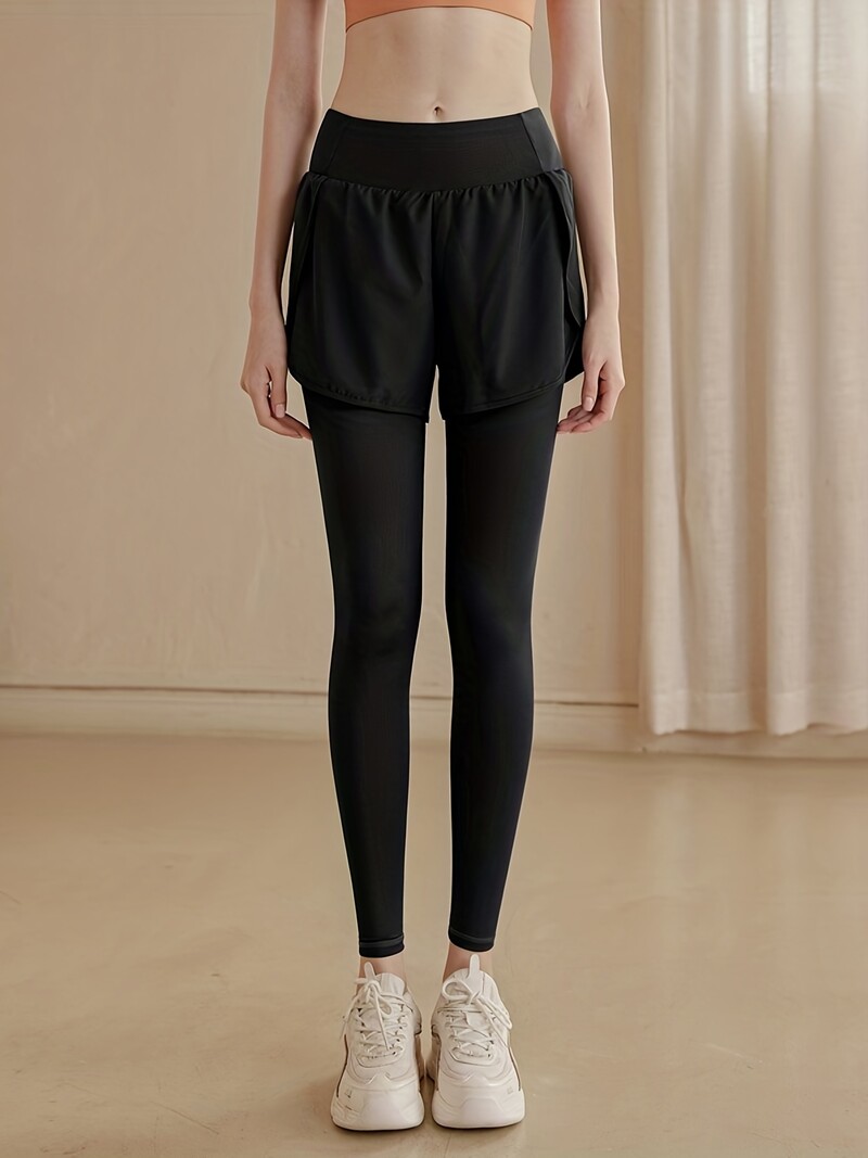 Jambiere sport de damă cu talie înaltă, care elimină umezeala, cu buzunar - Îmbrăcăminte activă durabilă, non-transparentă pentru primăvară/toamnă