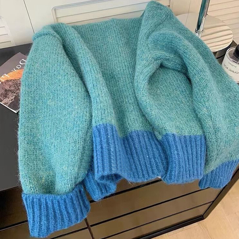 Džemperis Koreja Bērnu Apģērbs Meiteņu Mētelis Pavasaris Rudens Trikotāža Zīdaiņu Korejiešu Modes Brīvs jaciņš Apaļa Apkakle