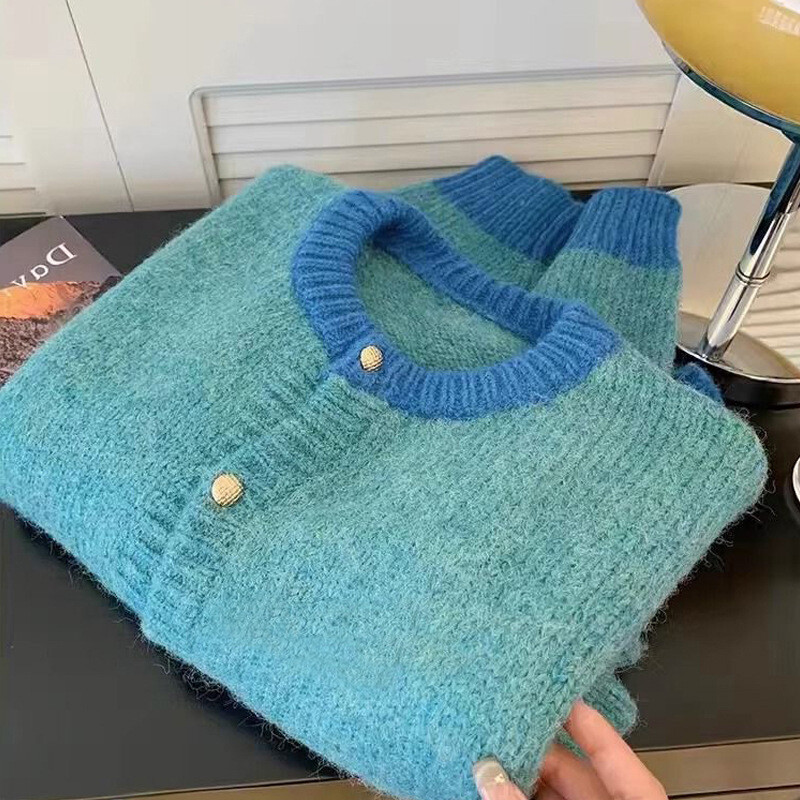 Džemperis Koreja Bērnu Apģērbs Meiteņu Mētelis Pavasaris Rudens Trikotāža Zīdaiņu Korejiešu Modes Brīvs jaciņš Apaļa Apkakle