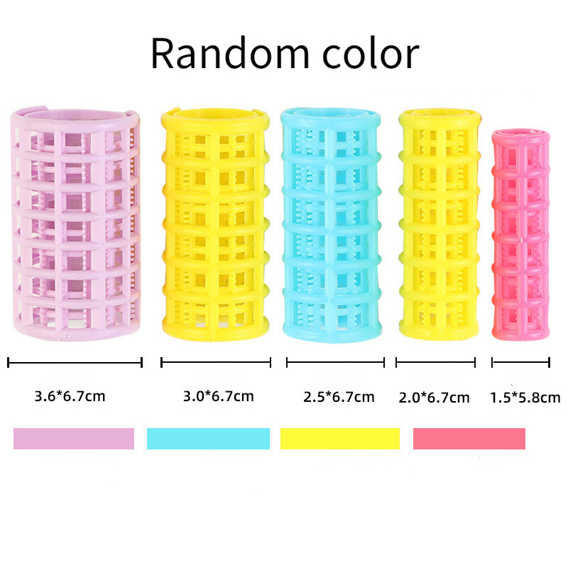 6-14 bucăți/set Role pentru ondulator de păr fără căldură Clipuri mari de prindere Bigudiuri leneși Instrument de coafură DIY pentru femei Culoare aleatorie