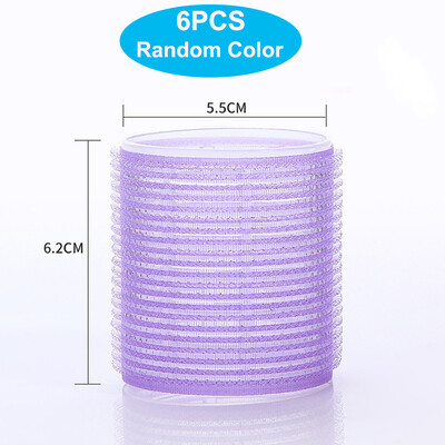 6 buc Role de păr cu auto-aderență Onduleuri de păr fără căldură Bucle fără căldură Breton de păr Volum Auto-adeziv Cârlig și buclă Instrumente de styling DIY