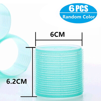 6 buc Role de păr cu auto-aderență Onduleuri de păr fără căldură Bucle fără căldură Breton de păr Volum Auto-adeziv Cârlig și buclă Instrumente de styling DIY