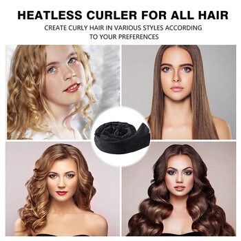 Wuwulk Heatless μπούκλα κεφαλόδεσμος No Heat Hair Curlers Silk Curls Rollers Lazy Hair Rollers Sleeping Soft Headband Hair Styling