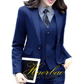 Σετ γυναικεία παντελόνια Επαγγελματικά ενδύματα εργασίας γραφείου Επίσημο σακάκι παντελόνι γιλέκο 3 τεμαχίων σετ προσαρμοσμένου μεγέθους Γυναικεία κοστούμια Blazer