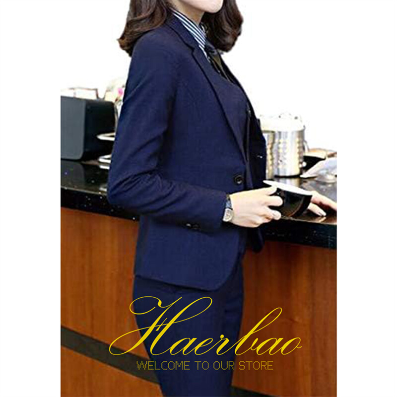 Σετ γυναικεία παντελόνια Επαγγελματικά ενδύματα εργασίας γραφείου Επίσημο σακάκι παντελόνι γιλέκο 3 τεμαχίων σετ προσαρμοσμένου μεγέθους Γυναικεία κοστούμια Blazer