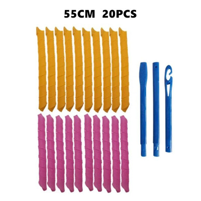 10 buc ondulator de păr fără căldură role de păr pentru dormit moale bucle spirale Lazy Perm curling Rod Wave Formers Instrumente de coafat păr