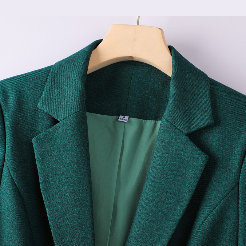 NAVIU Blazer și pantaloni formali subțiri pentru damă, costume verzi, temperament profesional, la modă, la birou, haine de lucru negru