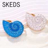 SKEDS Fashion Exquisite Κρυστάλλινο σμάλτο Conch Badges Καρφίτσες για γυναίκες Ανδρικά Κλασικά Vintage Απλό Σχέδιο Καρφίτσες Κορσάζ Δώρο