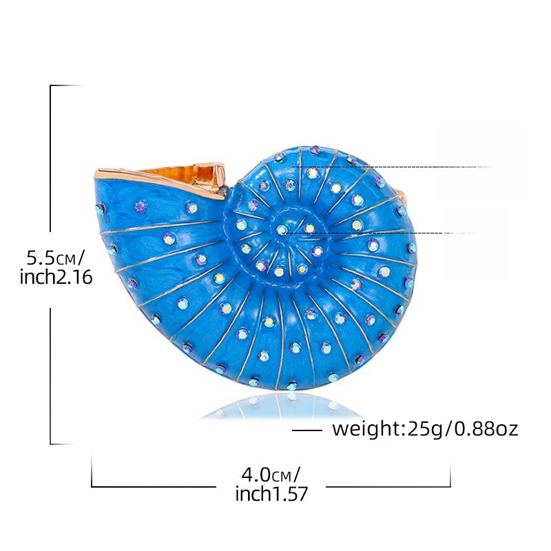 SKEDS Fashion Exquisite Κρυστάλλινο σμάλτο Conch Badges Καρφίτσες για γυναίκες Ανδρικά Κλασικά Vintage Απλό Σχέδιο Καρφίτσες Κορσάζ Δώρο