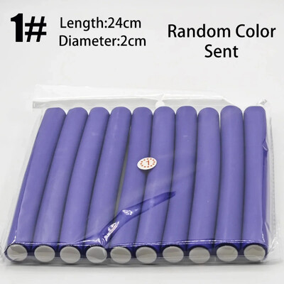 10 τμχ Εύκαμπτη ράβδος για μπούκλες μαλλιών Κατασκευαστές ψαλιδιών μαλλιών Μαλακός αφρός Bendy Twist Μπούκλες Flexi Rollers Εργαλεία styling Ρολό μαλλιών χωρίς θερμότητα