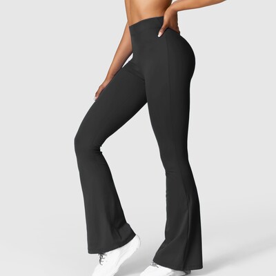 Pantaloni evazați pentru femei, jambiere de sport fără cusături, jambiere de yoga cu talie înaltă, antrenament de gimnastică, pantaloni de yoga push-up, cu uscare rapidă, pentru femei, strâmți