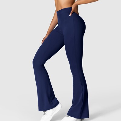 Pantaloni evazați pentru femei, jambiere de sport fără cusături, jambiere de yoga cu talie înaltă, antrenament de gimnastică, pantaloni de yoga push-up, cu uscare rapidă, pentru femei, strâmți