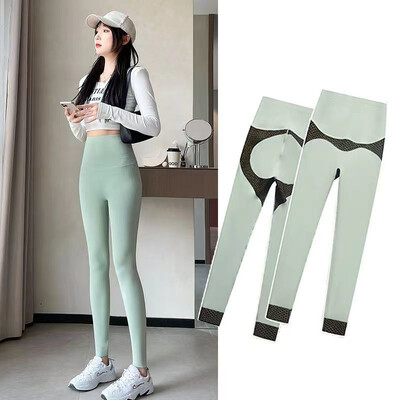 BIVIGAOS šūnveida ar augstu vidukli bezšuvju push-up haizivs legingi Sieviešu pavasaris vasara tievs dibens Lifter Fitness sporta legingi