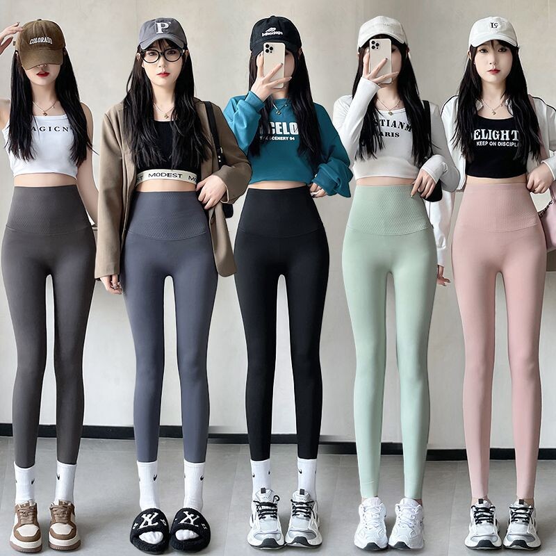 BIVIGAOS šūnveida ar augstu vidukli bezšuvju push-up haizivs legingi Sieviešu pavasaris vasara tievs dibens Lifter Fitness sporta legingi