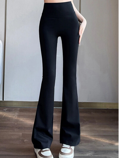 Női leggings mikro kiszélesedő szexi sztreccs cápanadrág nyári magas derék, vékony, emelő fenék has jóga sportnadrágban