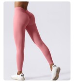 Leggings de fitness sexy Scrunch pentru femei Colanți Push Up Spate V-tali Sport Sport Plus Size 2XL Pantaloni de yoga pentru ridicarea fundului