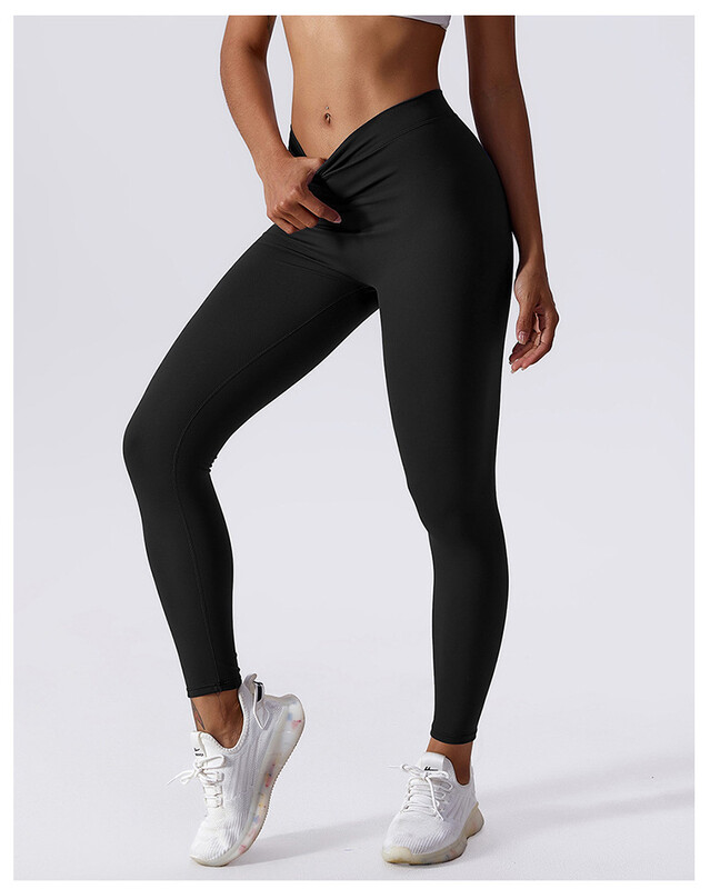 Leggings de fitness sexy Scrunch pentru femei Colanți Push Up Spate V-tali Sport Sport Plus Size 2XL Pantaloni de yoga pentru ridicarea fundului
