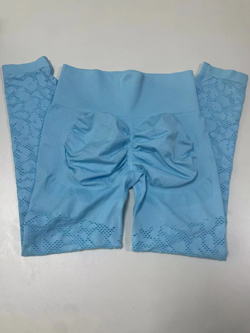 Pantaloni de yoga cu plasă fără cusături pentru femei Leggings de fitness respirabili Elasticitate ridicată Leggings sport nuzi fără urme Nou