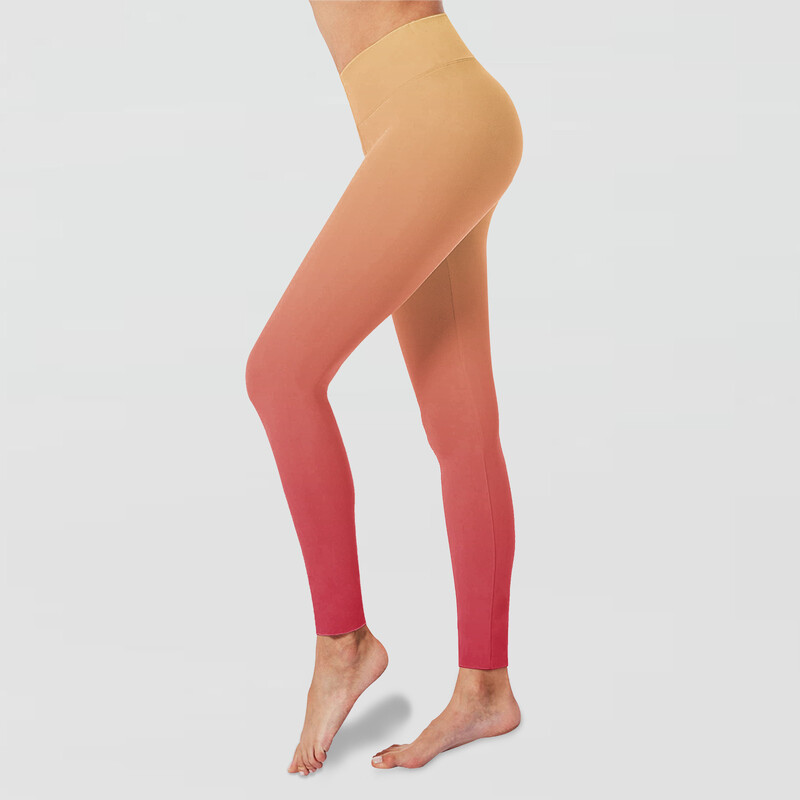 Gradient-fitnesspüksid naistele puusa tõstvad liibuvad kõrge vöökohaga kiiresti kuivavad pikad püksid Jooksuruumi spordipüksid