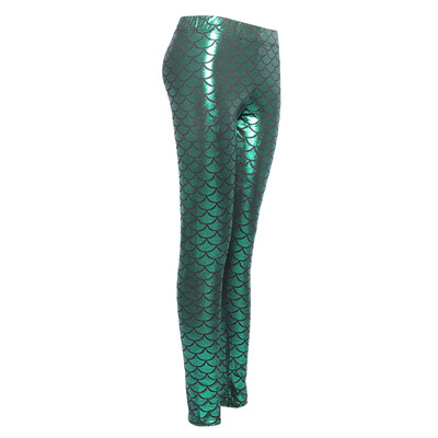 Fish Scale leggings sellő harisnya női nadrág jóga nadrág elasztikus stílusos render poliészter derékrész