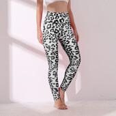 Pantaloni de yoga fără cusături de leopard pentru femei, cu talie înaltă, cu ridicare în șold, miere, piersică, pantaloni de fitness, costum de yoga, pantaloni sport pentru alergare strâmți