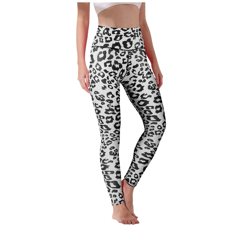 Pantaloni de yoga fără cusături de leopard pentru femei, cu talie înaltă, cu ridicare în șold, miere, piersică, pantaloni de fitness, costum de yoga, pantaloni sport pentru alergare strâmți