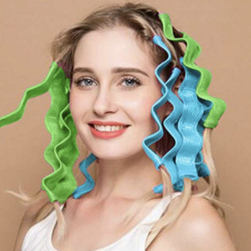 Ondulări de apă Curl Bigudiuri de uz casnic Nu rănesc păr Perm Rolls Head Ondulător automat Ondulător de păr fără căldură 30 cm Lungime 12