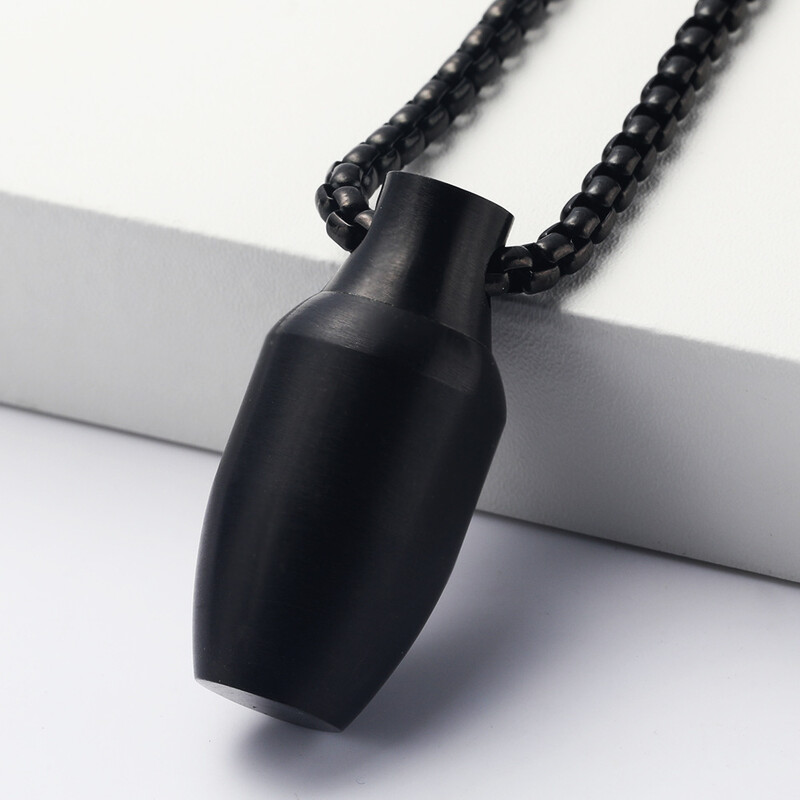 Pārrobežu ārējās tirdzniecības atverama mājdzīvnieku urna nerūsējošā tērauda kulons personalizēta titāna tērauda kaklarota