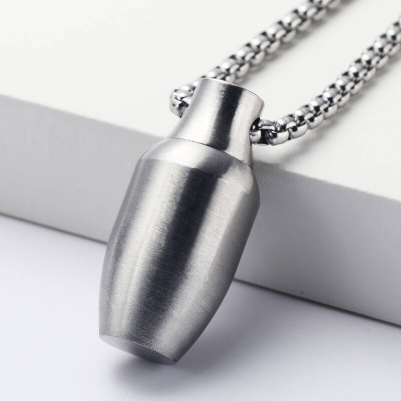 Pārrobežu ārējās tirdzniecības atverama mājdzīvnieku urna nerūsējošā tērauda kulons personalizēta titāna tērauda kaklarota