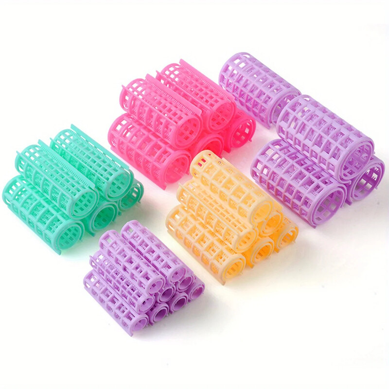 30db/szett Melegmentes hajcsavaró görgők nagy markolat klipek Lazy hajcsavarók fodrász barkács hajformázó eszköz nőknek Random Color