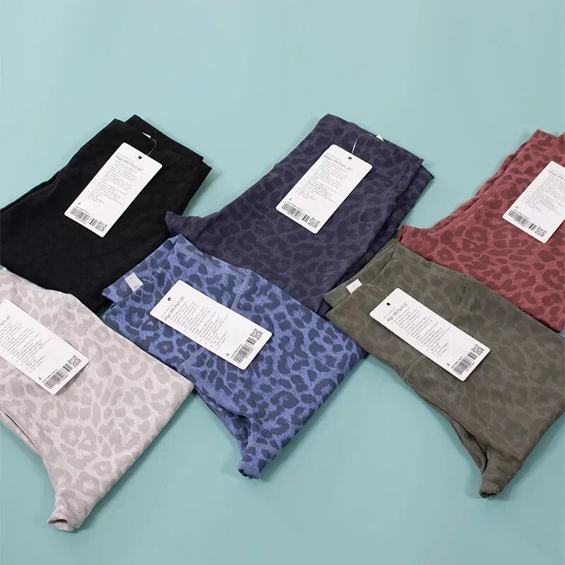 Jambiere de yoga cu imprimeu leopard Align Pantaloni cu talie înaltă Jambiere cu potrivire strânsă Pantaloni sport Îmbrăcăminte fitness pentru femei