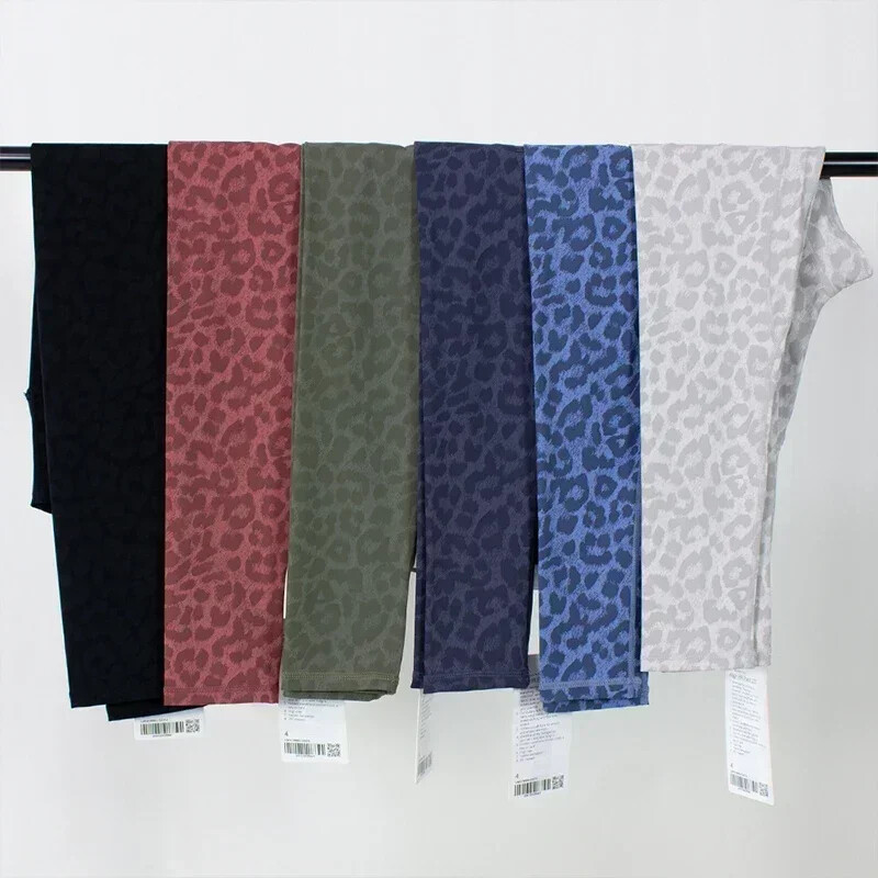 Jambiere de yoga cu imprimeu leopard Align Pantaloni cu talie înaltă Jambiere cu potrivire strânsă Pantaloni sport Îmbrăcăminte fitness pentru femei