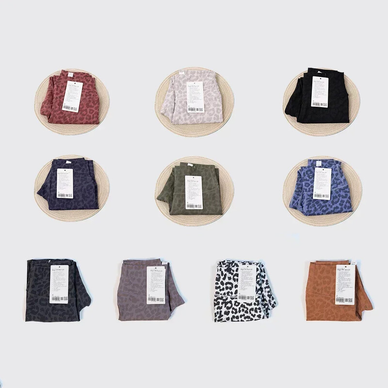 Jambiere de yoga cu imprimeu leopard Align Pantaloni cu talie înaltă Jambiere cu potrivire strânsă Pantaloni sport Îmbrăcăminte fitness pentru femei