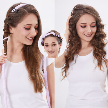 1,6m Heatless Curling Rod Headband Ribbon Hairwear Curlers No Heat Sleeping Soft curler for girl Woman Styling Tool