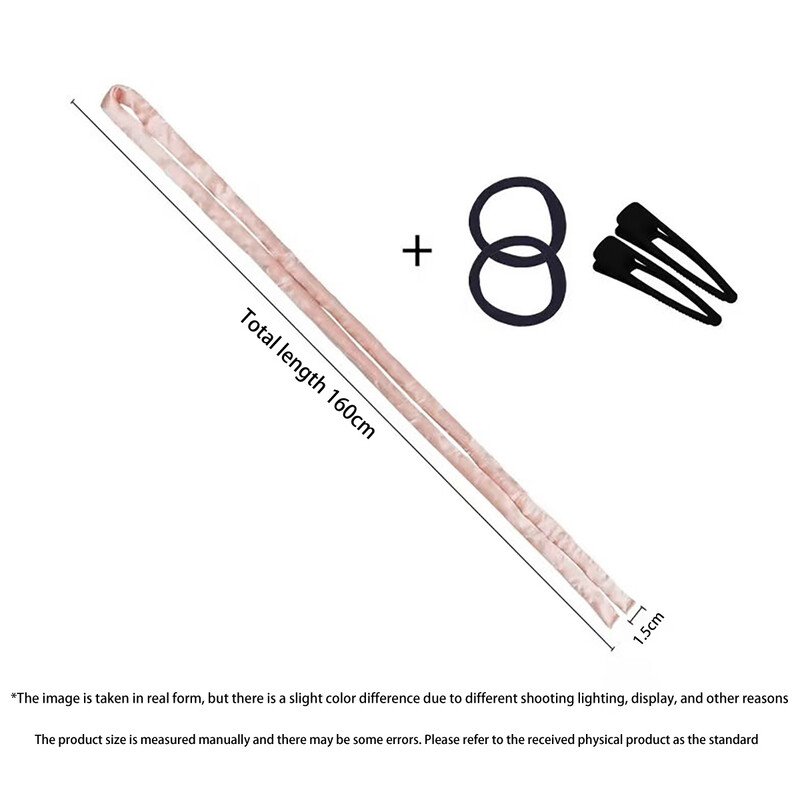 1,6 m bezkarsējama kērlinga stieņa galvas saite lente zīda matu ruļļi bez karstuma miega mīksta ruļļa veidošanas rīks meitenei