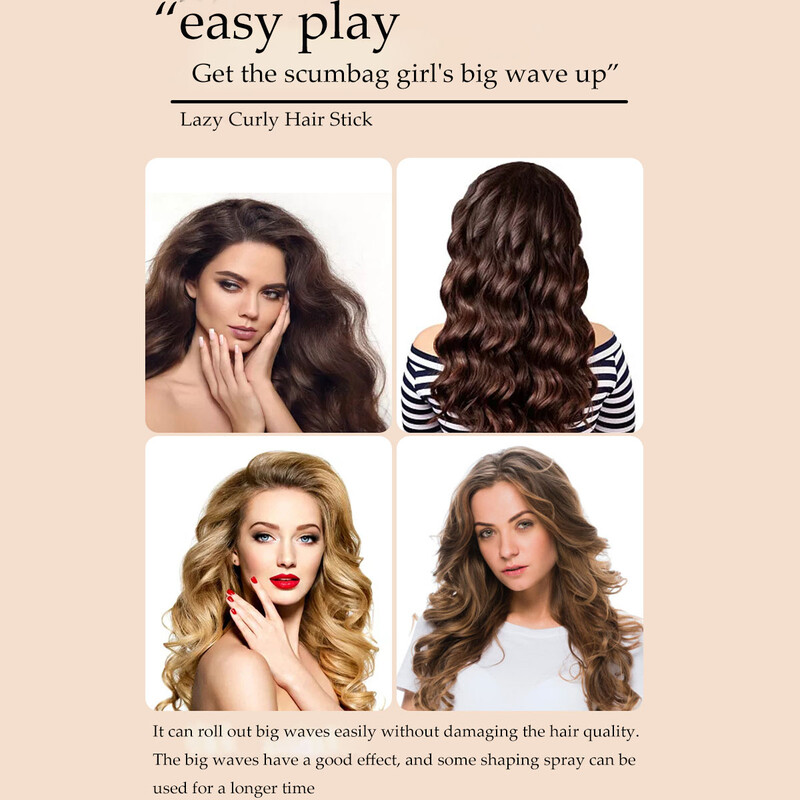 1,6 m bezkarsējama kērlinga stieņa galvas saite lente zīda matu ruļļi bez karstuma miega mīksta ruļļa veidošanas rīks meitenei