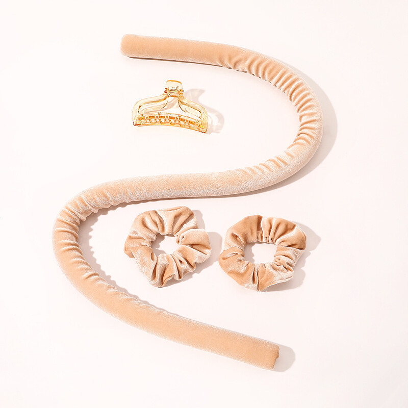 Tijele de ondulare fără căldură din catifea Bentite pentru păr Rolete de păr din mătase Bigudiuri Panglică Pachete umede și ondulate Instrumente pentru păr Flexi Formatoare de valuri