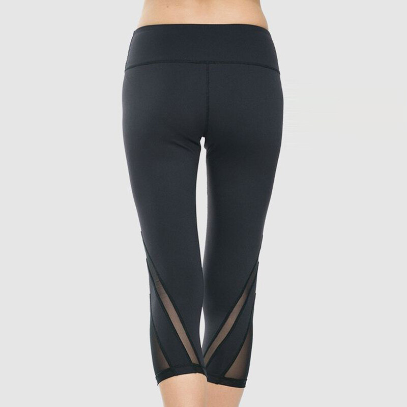 Pantaloni push-up din plasă, patchwork, jambiere sexy de modă pentru femei, Capris, alb, negru, pentru fitness, jambiere gotice, pantaloni sport de gimnastică