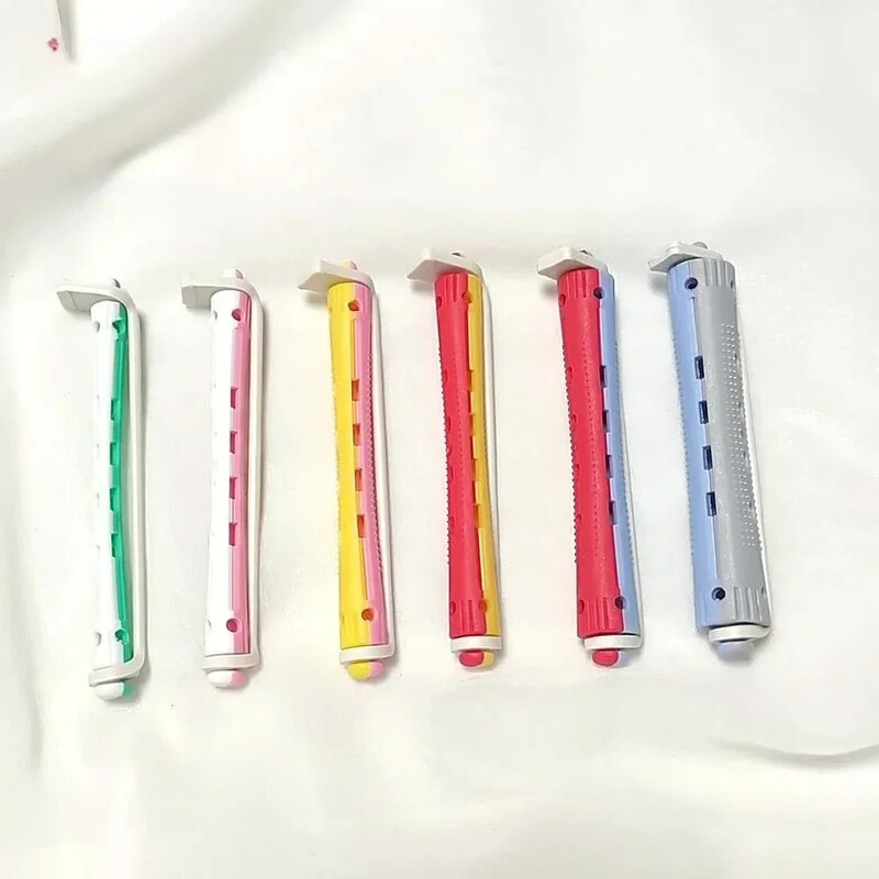 12 buc Tije pentru permanenta de par Role de ondulare a parului fara caldura Tije de permanenta Bigudiuri Tije cu val la rece flexibile pentru femei Par lung scurt